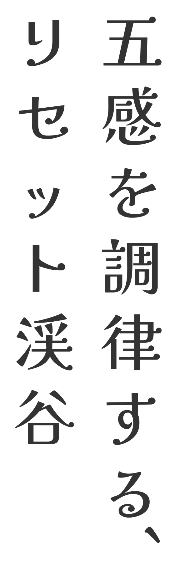 五感を調律する、リセット渓谷