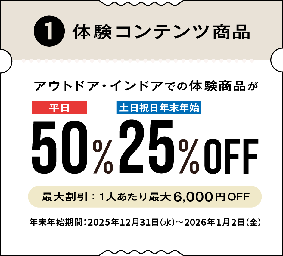 ①体験コンテンツ商品