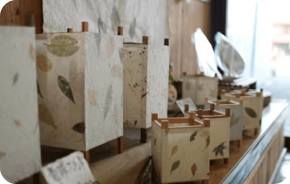 紙すき技法で作る和紙はがき制作のイメージ画像