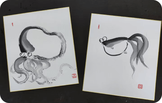 心落ち着く水墨画体験のイメージ画像